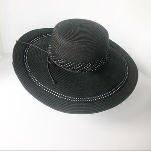 HBY Miami Blue Straw wide brim Hat